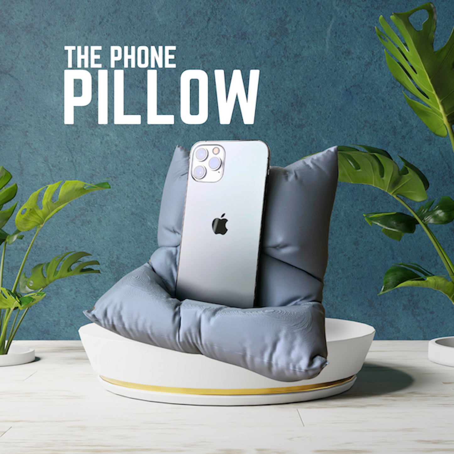 Phone Pillow Stand | Fun, Decorative Hard Holder w/ Charging Slot for Desk, Bedside, Office | Comfy, Stylish, & Convenient Phone Accessory Durable Smartphone Cellphone