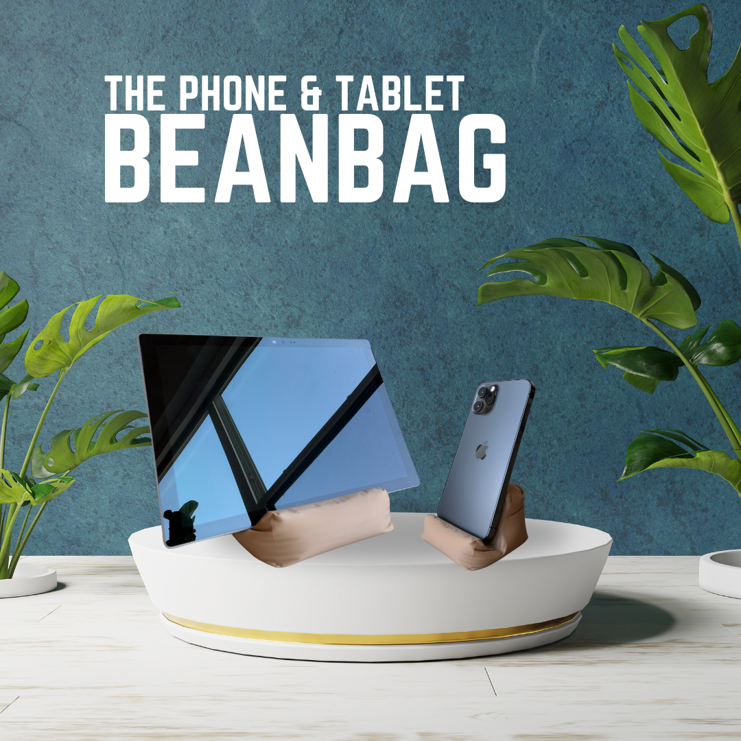 Tablet or Phone Beanbag Stand | Versatile Holder for iPad, Kindle, Nintendo Switch, Smartphones! Two Sizes Available, Comfortable & Stylish