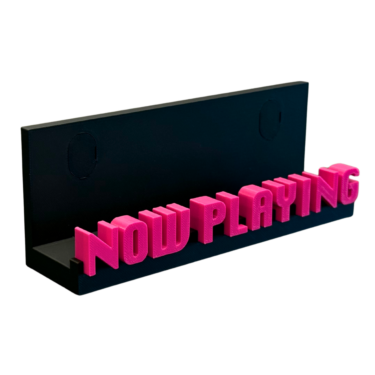 Customized CD & Vinyl Display Stand - Custom SpinTags for Albums & Pre-Made Options - Wall or Tabletop Music Display with TrackLock System - Matte Black Base - Personalizable & Colorful Options