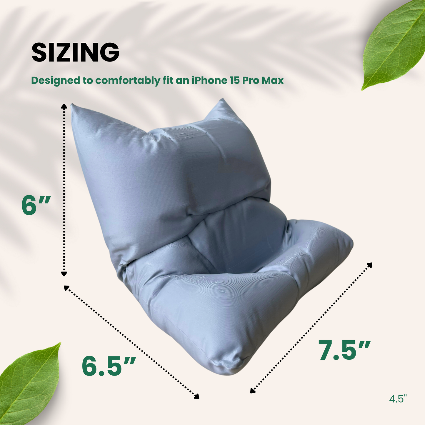 Phone Pillow Stand | Fun, Decorative Hard Holder w/ Charging Slot for Desk, Bedside, Office | Comfy, Stylish, & Convenient Phone Accessory Durable Smartphone Cellphone