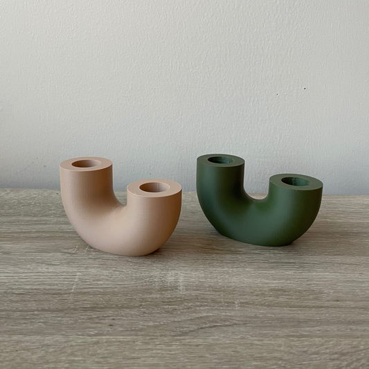 Minimalist U-Shaped Dual Taper Candle Holder | Modern Home Décor, Decorative Accent, Elegant Design, Home Accessory, Contemporary Style