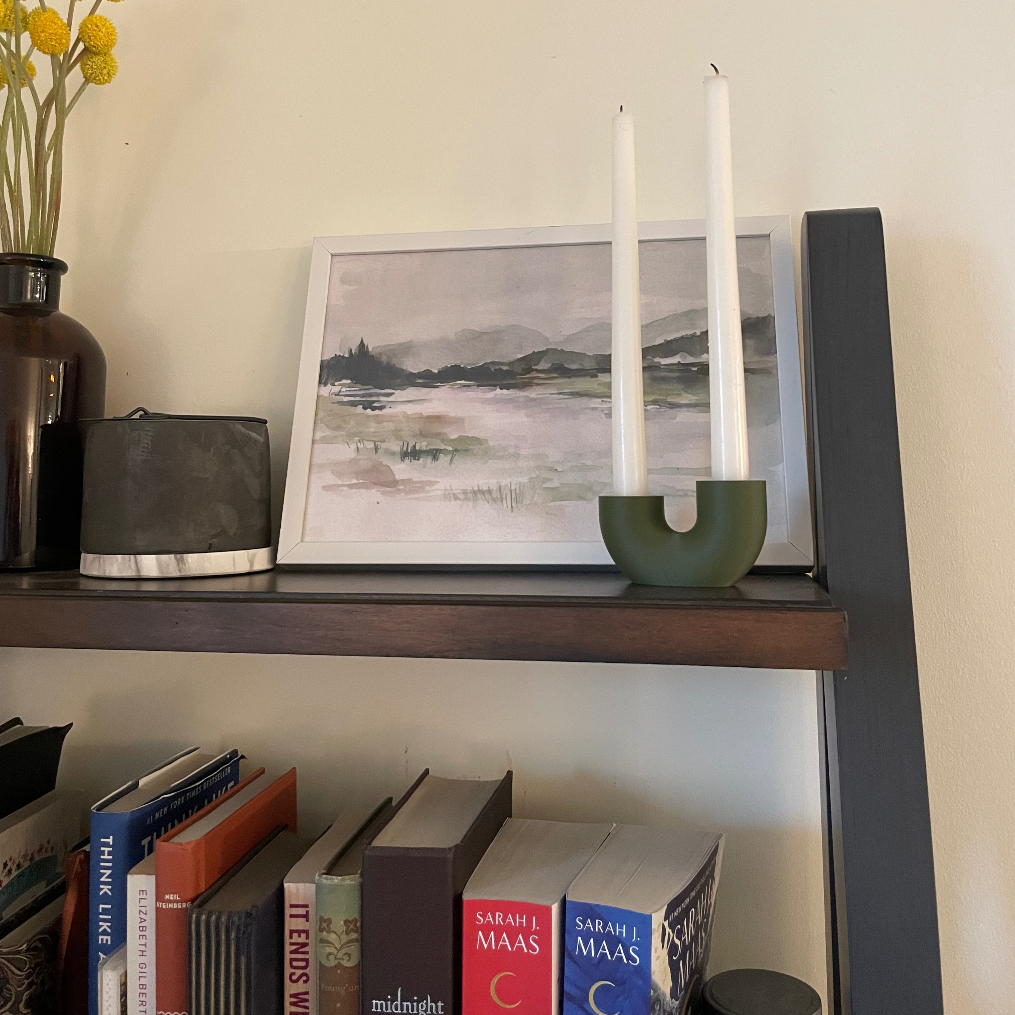 Minimalist U-Shaped Dual Taper Candle Holder: Modern Home Decor