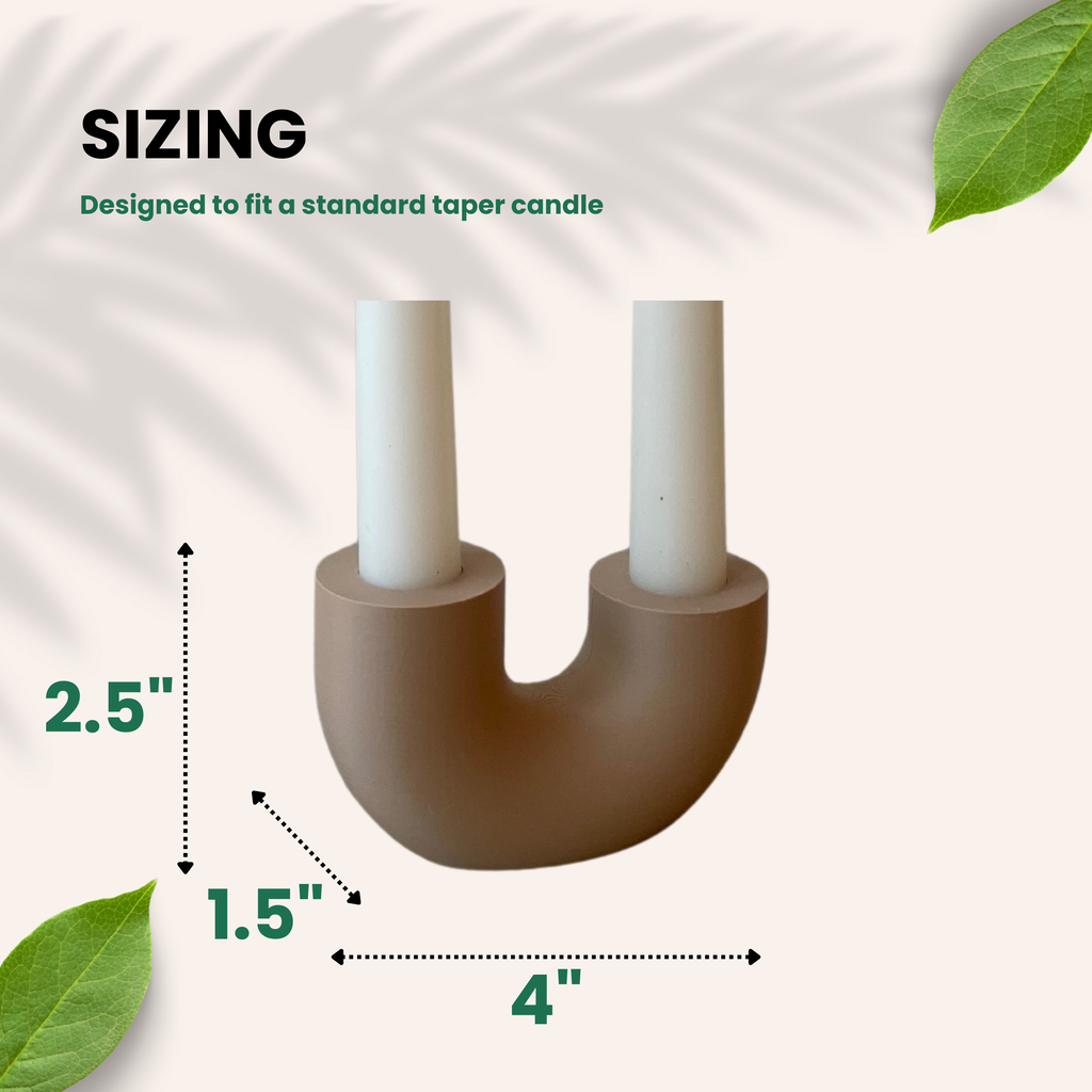 Minimalist U-Shaped Dual Taper Candle Holder: Modern Home Decor