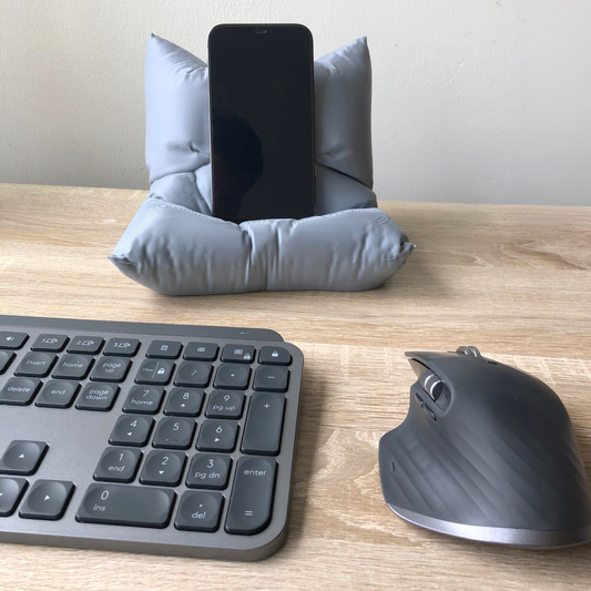 Phone Pillow Stand | Fun, Decorative Hard Holder w/ Charging Slot for Desk, Bedside, Office | Comfy, Stylish, & Convenient Phone Accessory Durable Smartphone Cellphone